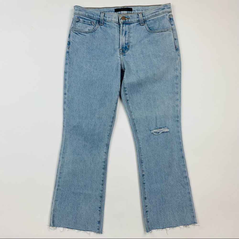 J Brand Selena Cropped Distressed Jeans Sz 28